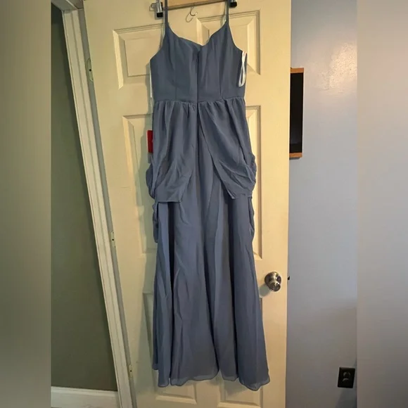 Trumpet/Mermaid Scoop Neck Chiffon Evening Dress - Slate Blue - Picture 6 of 6